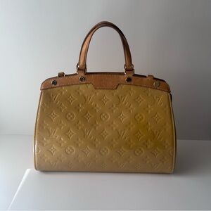 Louis Vuitton Glossy Beige Satchel